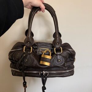 LIKE NEW Brown Chloé East / West Double Zippy Paddington - RARE